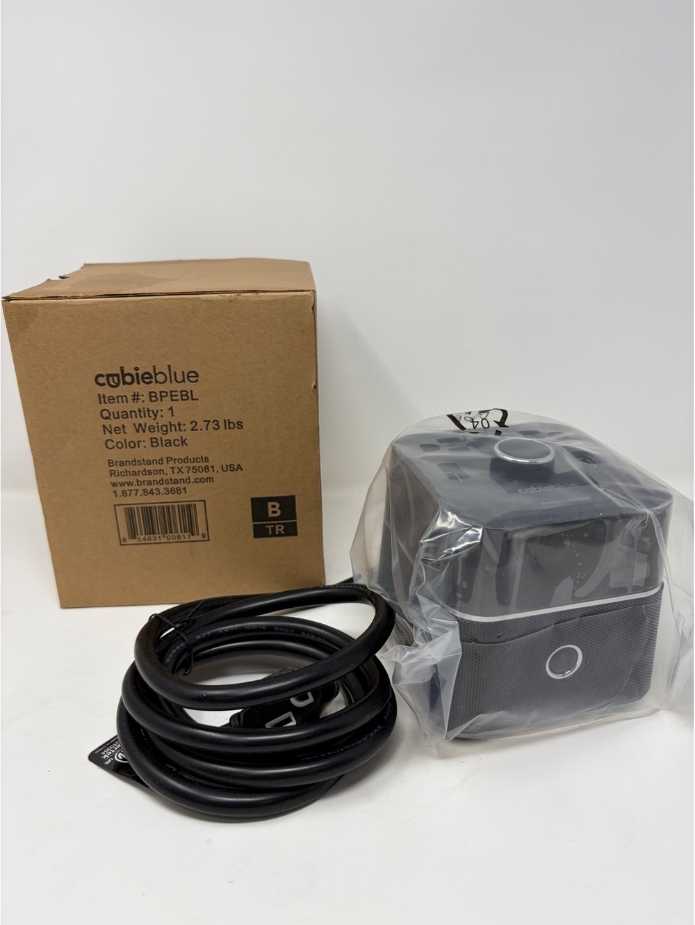 Cubieblue BPEBL Black Cube Speaker with Cable